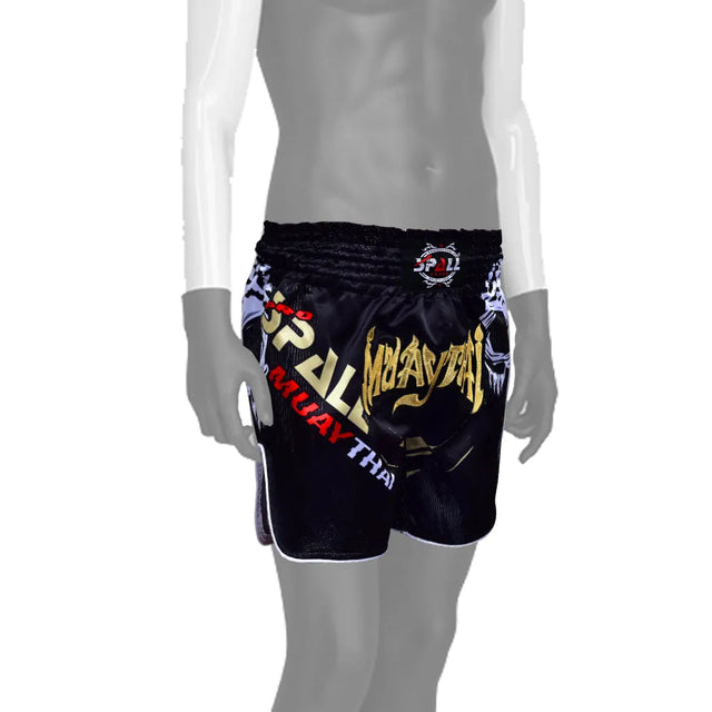 THAI SHORTS? (SET) BORN TO FIGHT Perfect for the Muay thai, gym, jogging Sport | Ideal for All Surfaces, Kids & Adults | Match-Ready | Includes Pump & Needle | Durable & Long-Lasting Performance