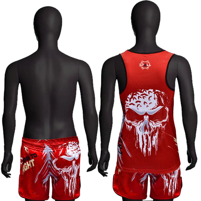 THAI SHORTS? (SET) BORN TO FIGHT Perfect for the Muay thai, gym, jogging Sport | Ideal for All Surfaces, Kids & Adults | Match-Ready | Includes Pump & Needle | Durable & Long-Lasting Performance
