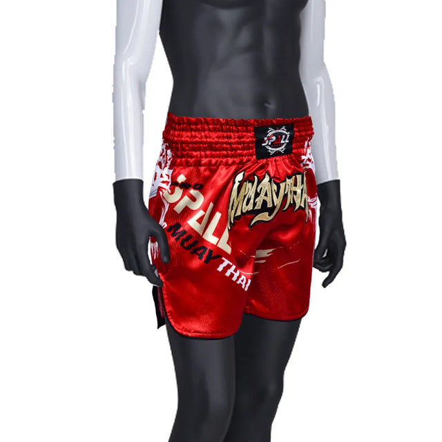 THAI SHORTS? (SET) BORN TO FIGHT Perfect for the Muay thai, gym, jogging Sport | Ideal for All Surfaces, Kids & Adults | Match-Ready | Includes Pump & Needle | Durable & Long-Lasting Performance