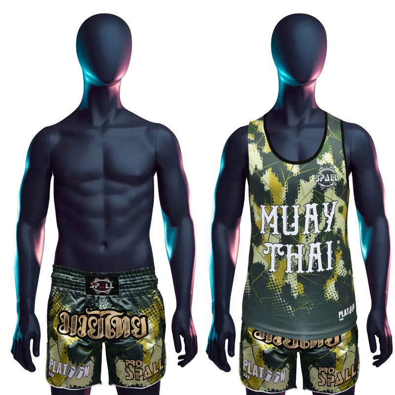 Men's Gym Tank Tops Workout Muscle Tee Training Bodybuilding Fitness Sleeveless Muay Thai Sport Boxing Workout Tank Top Gloves Boxer Fan Gift Tank Top(SI-3252) | Ideal for All Surfaces, Kids & Adults