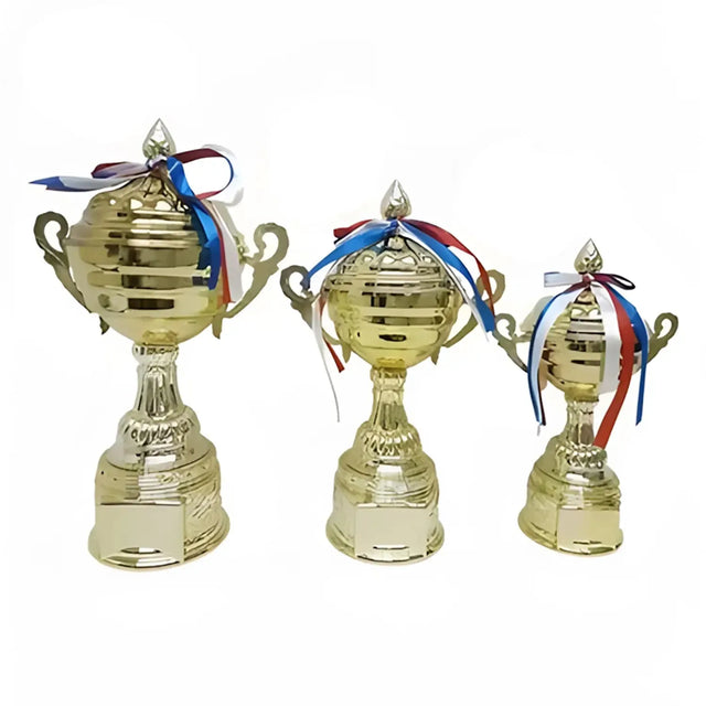 Trophy Set Of Three Resin Decoration Electroplating crafts Ornaments | Ideal for All Surfaces, Kids & Adults | Match-Ready | Includes Pump & Needle | Durable & Long-Lasting Performance