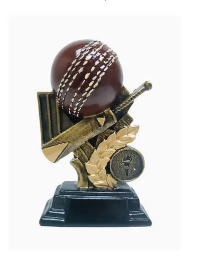 Cricket Trophy Height 14 cm Width 9 cm Depth 3 cm Brown For Sports Tournaments Ceremony Competitions Home Decoration Champions League Appreciation Gift Sport Awards | Ideal for All Surfaces, Kids & Adults
