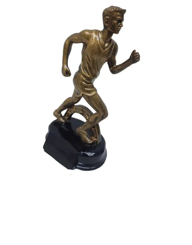 Trophy Gold Cup Runner Color Brown Size Height 21 cm Width 10 cm Depth 7 cm for Annual Meeting Trophy School Team Competition Trophy Office Decorations Trophy Cup | Ideal for All Surfaces, Kids & Adults
