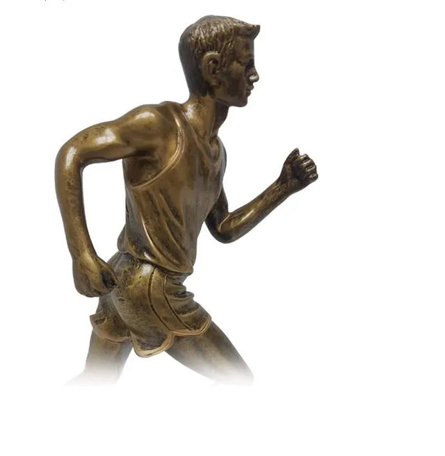 Trophy Gold Cup Runner Color Brown Size Height 21 cm Width 10 cm Depth 7 cm for Annual Meeting Trophy School Team Competition Trophy Office Decorations Trophy Cup | Ideal for All Surfaces, Kids & Adults