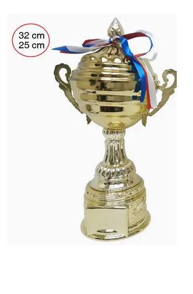 Trophy Set Of Three Resin Decoration Electroplating crafts Ornaments | Ideal for All Surfaces, Kids & Adults | Match-Ready | Includes Pump & Needle | Durable & Long-Lasting Performance