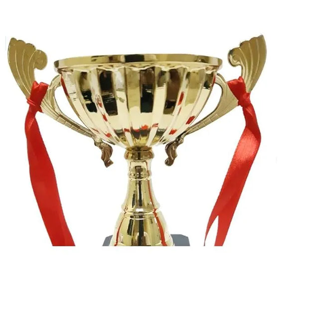 Trophy Cup Height 16.5 cm Width 14 cm Depth 7.5 cm Gold Base Black For First Place Winner Award Sports Decorations Tournaments Competitions Parties Appreciation Gift For Adult And Kids | Ideal for All Surface