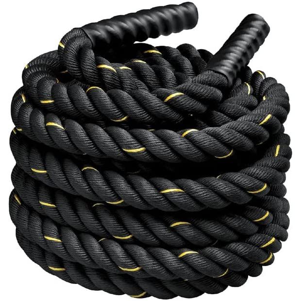 Battle Rope 38MM Diameter Exercise Training Rope Workout Ropes for Core Strength Heavy Ropes for Home Gym Outdoor Workout 12m