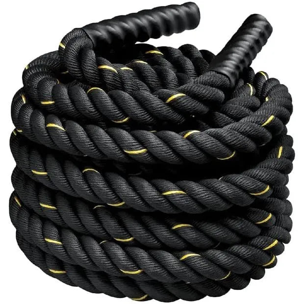 Battle Rope 38MM Diameter Exercise Training Rope Workout Ropes for Core Strength Heavy Ropes for Home Gym Outdoor Workout 12m | Ideal for All Surfaces, Kids & Adults | Match-Ready | Includes Pump & Needle