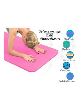 Yoga Mat With Strap Included 6mm Thick Non Slip Fast Drying Professional Waterproof Ideal For Fitness Home Gym Workouts Both Men And Women | Ideal for All Surfaces, Kids & Adults | Match-Ready