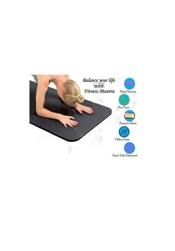 Yoga Mat With Strap Included 6mm Thick Non Slip Fast Drying Professional Waterproof Ideal For Fitness Home Gym Workouts Both Men And Women | Ideal for All Surfaces, Kids & Adults | Match-Ready
