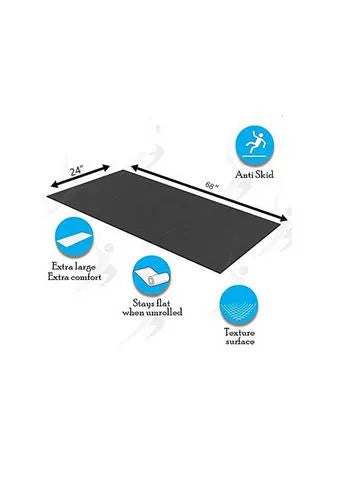 Yoga Mat With Strap Included 6mm Thick Non Slip Fast Drying Professional Waterproof Ideal For Fitness Home Gym Workouts Both Men And Women | Ideal for All Surfaces, Kids & Adults | Match-Ready