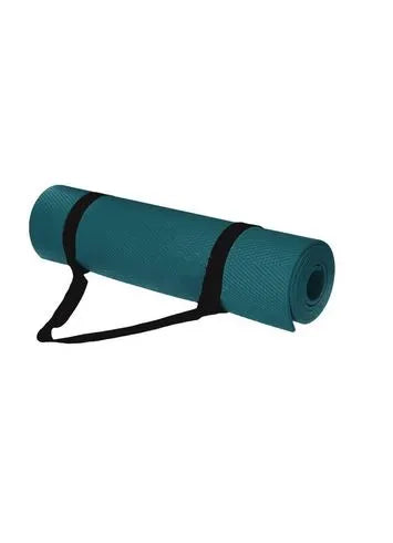 Yoga Mat With Strap Included 6mm Thick Non Slip Fast Drying Professional Waterproof Ideal For Fitness Home Gym Workouts Both Men And Women | Ideal for All Surfaces, Kids & Adults | Match-Ready