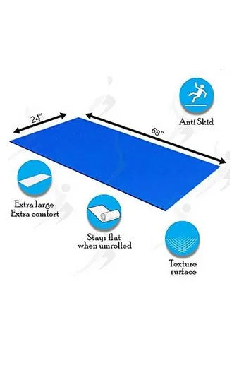 Yoga Mat With Strap Included 6mm Thick Non Slip Fast Drying Professional Waterproof Ideal For Fitness Home Gym Workouts Both Men And Women | Ideal for All Surfaces, Kids & Adults | Match-Ready