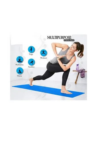 Yoga Mat With Strap Included 6mm Thick Non Slip Fast Drying Professional Waterproof Ideal For Fitness Home Gym Workouts Both Men And Women | Ideal for All Surfaces, Kids & Adults | Match-Ready